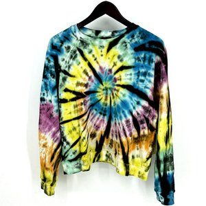 NWT $158 Electric & Rose Womens Time To Live Sweatshirt Size S Tie Dye Pullover